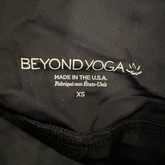 Beyond yoga lux tuxedo stripe leggings black pink - Picture 4 of 4